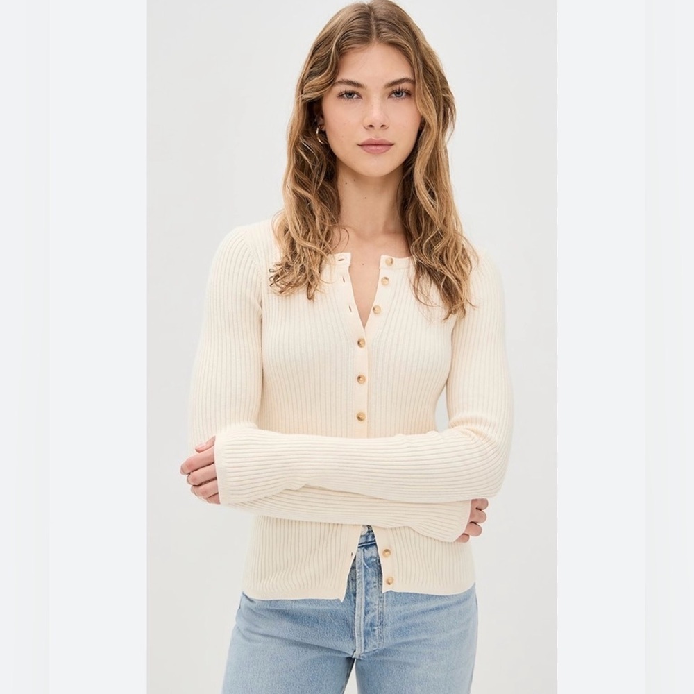 Faherty NWOT Cashmere blend Milo Ribbed Cardigan - Picture 3 of 11